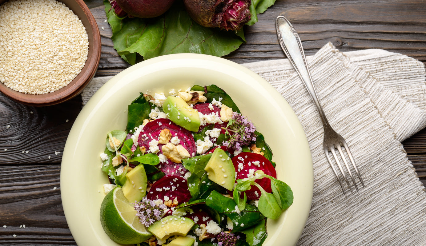 Recipe for avocado, watercress, beetroot & feta salad